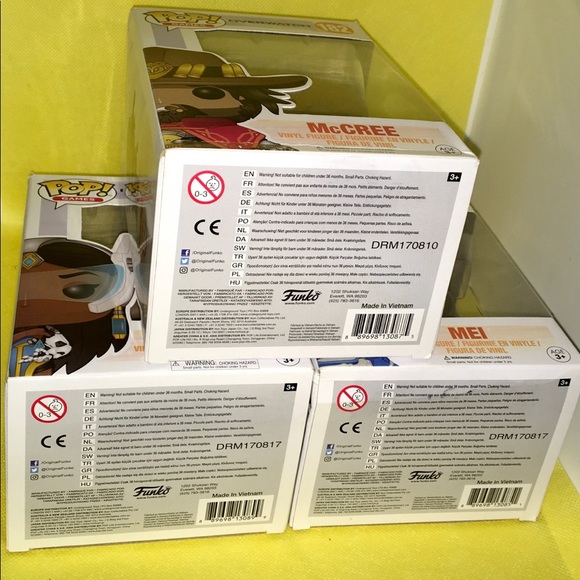 Funko Pop! (3)McCREE/#182 MEI/#180 &SYMMETRA/#179 Overwatch Vinyl Action…